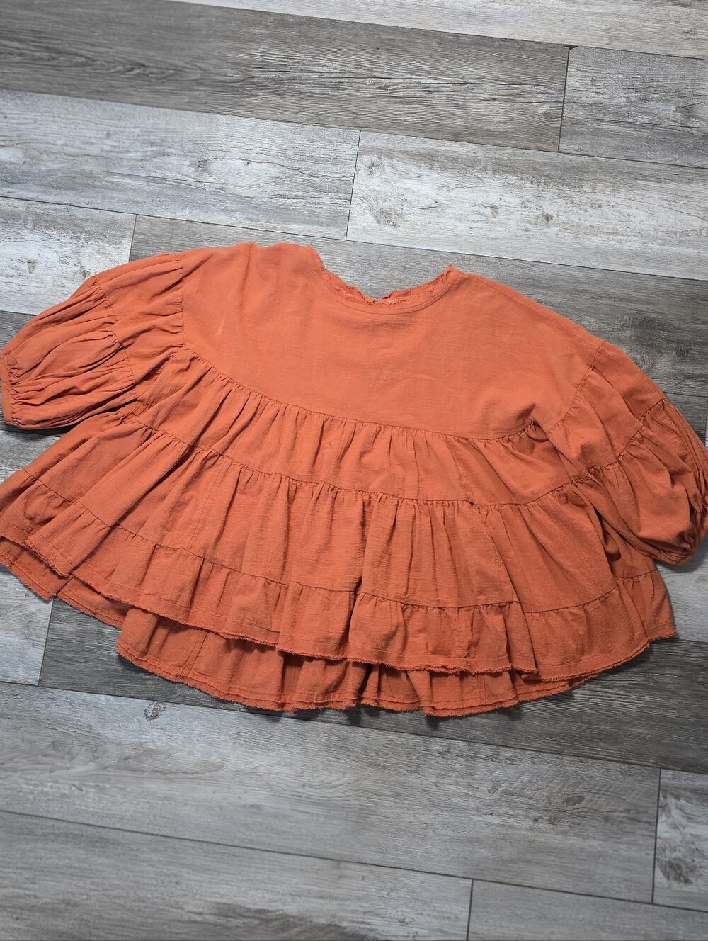 Free People Women's The Briana Oversized Babydoll Raw Hem Tunic Top Sz XS